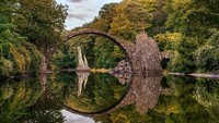 Cantik kan? Siapa sangka jembatan cantik ini bernama The Devils Bridge atau bahasa lokal menyebutnya Rakotzbrucke. (greatholidays/Instagram)