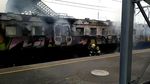 Foto: Kobaran Api dan Asap Tebal Saat Kereta Terbakar di Afrika