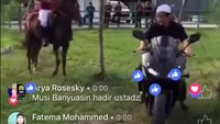 Dalamsebuah video tampak Ustaz Yusuf Mansur sedang menjajal moge Honda CBR berwarna hitam. Foto: Dok. Istimewa