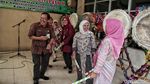 Semangat Ibu-ibu Ramaikan Festival Pukul Bedug di Jakut