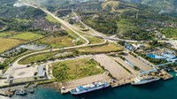 Seksi 1 dari Pelabuhan Bakauheni-Simpang Susun Bakauheni sepanjang 8,90 km dan seksi 5 dari Simpang Susun Lematang—Simpang Susun Kota Baru sepanjang 5,64 km sudah beroperasi sejak akhir Januari lalu. Dok. Bina Marga.