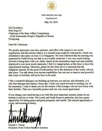 Ini Isi Surat Trump Soal Pembatalan Pertemuan dengan Jong Un