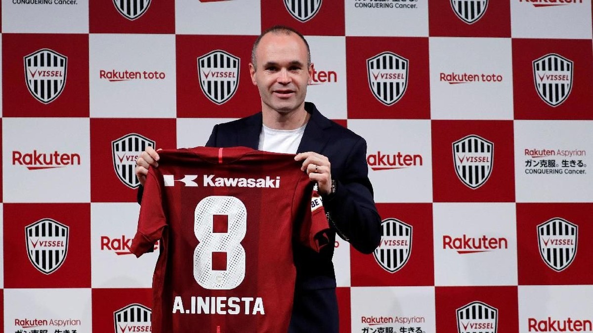 Andres Iniesta resmi pindah ke Vissel Kobe (Toru Hanai/Reuters)