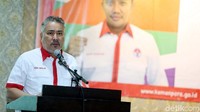 Deputi I Bidang Pemberdayaan Pemuda Kemenpora Faisal Abdullah, saat membuka Rapat Koordinasi Kirab Pemuda, di Gedung Kemenpora, Jakarta, Kamis (24/05/2018).
