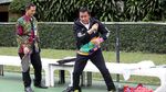 Gaya Menpora Bermain Tenis Bersama Atlet Pelatnas