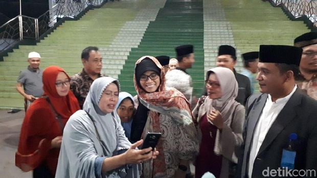 Menteri Keuangan Sri Mulyani Indrawati di Ponpes Gontor