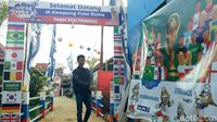 Keren! Rumah-rumah Tua di Palembang Berhias Piala Dunia 2018