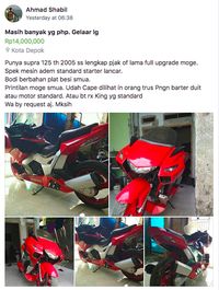 'Moge' Bermesin Supra 125 Dibuat untuk Kontes Modifikasi