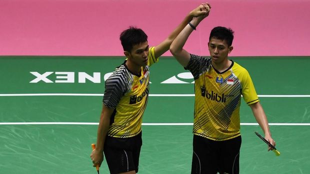 Fajar Alfian/M Rian Ardianto memastikan tiket ke semifinal beregu putra pada cabang bulutangkis Asian Games 2018.