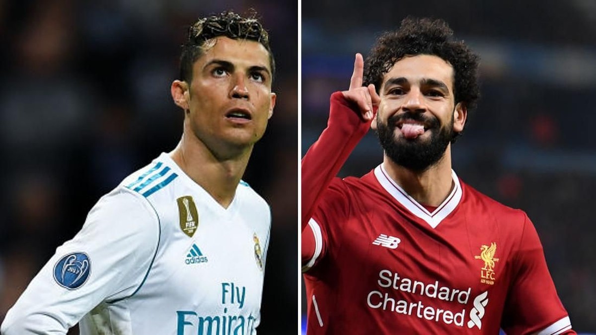 Cristiano Ronaldo dan Mohamed Salah. (Foto: Olahan David Ramos, Laurence Griffiths/Getty Images)