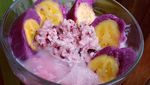 Segar Banget! Es Pisang Ijo dan Ungu Buat Buka Puasa dari Netizen Ini