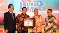 Ajang Indonesia Digital Innovative Awards 2018 digelar di Jakarta, Jumat (25/5/2018) malam sebagi bentuk apresiasi dukungan terhadap pemerintah dalam mendorong transaksi non tunai. Foto: dok. Bank DKI
