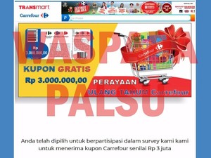 Waspada! Hoax Survei Berhadiah Mengatasnamakan Transmart Carrefour