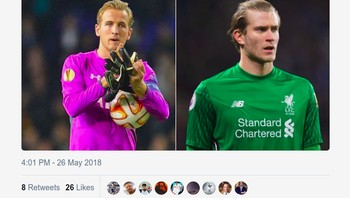 Blunder Karius diklaim Harry Kane. Foto: Internet