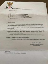 KPK: Edaran Gratifikasi dari Calon Mahasiswa FK Unsrat Hoax!