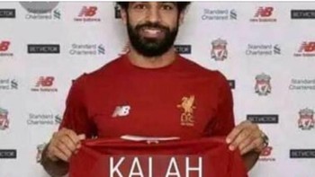 Netizen pun ada yang tetap tega mengolok kekalahan Liverpool dengan foto Salah. Cepat sembuh ya Salah, semoga tetap bisa tampil di Piala Dunia nanti. Foto: Istimewa/Twitter