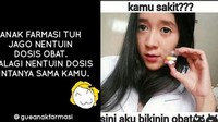 Sakit hati? Minta aja bikinin obatnya sama mbak apoteker yang manis ini. (Foto: internet/@gueanakfarmasi)