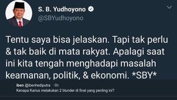 Kesalahan fatal Karius, SBY bisa jelaskan. Foto: Internet
