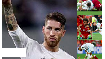 Raul Lemos dimirip-miripkan dengan nama kapten Madrid, Sergio Ramos, yang membuat Salah cedera. Foto: Istimewa/Twitter