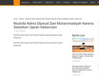 Tepis Kabar Viral, Muhammadiyah: Mustofa Nahra Tak Dipecat