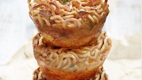 Wah, ternyata mie goreng bisa dijadikan muffin lezat. Mereka menyebut sajian ini Mieffins. Indomieau bahkan membagikan resep pembuatan Mieffins di laman Facebook resminya. Foto: Instagram Indomieau