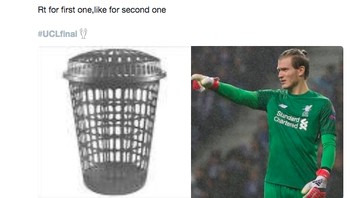 Karius pun diolok-olok seperti tempat sampah. Foto: Istimewa/Twitter