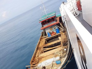 Bakamla Tangkap Kapal Pengangkut 5 Ton Kabel Optik di Bintan