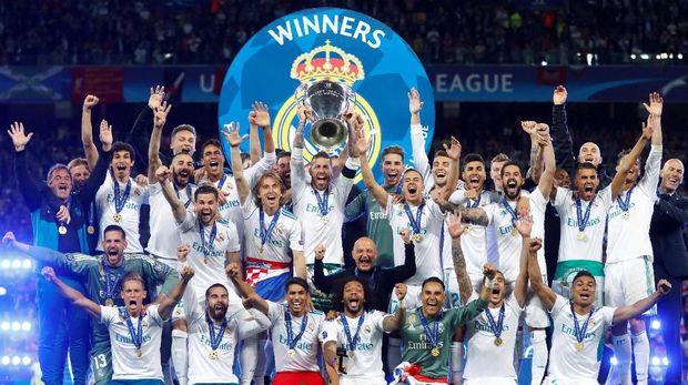 Real Madrid sukses menjadi juara Liga Champions 2017/2018 setelah mengalahkan Liverpool.