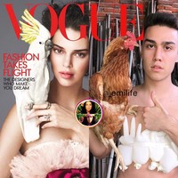 Ketika Kendal Jenner tampil menawan menjadi cover model majalah Vogue, Emi punya caranya sendiri untuk menirukan gaya Kendall. Bagaimana menurutmu? Foto: Instagram