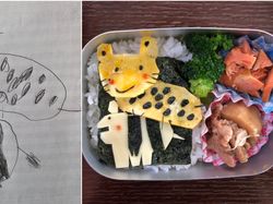 Viral, Coretan Gambar Anak Diubah Ayah Jadi Makanan