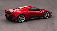 Ferrari SP38 Deborah terinspirasi dari mobil legendaris F40 dari cat merah metalik tiga lapis hingga arah desainnya. (Foto Ferrari).
