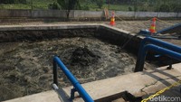 Sementara lumpur cair dipindah ke SST (Sludge Sewage Tank) atau penampungan sementara. Tinja yang berada di SST berwarna hitam dan memiliki bau tak sedap.