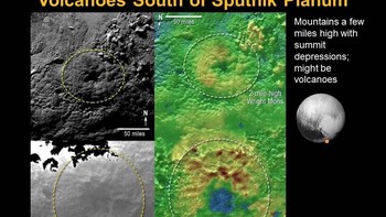 Terdapat kemungkinan bahwa Pluto memiliki gunung yang memiliki sumber energi berupa tenaga nuklir. Foto: NASA