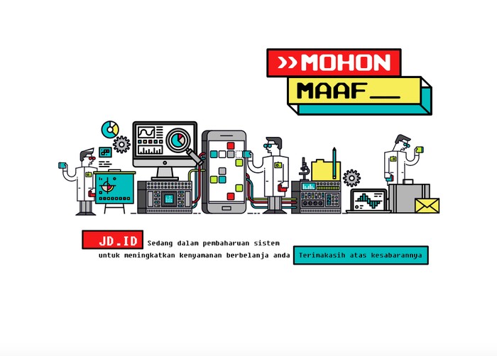 Website JD.ID tumbang. Foto: istimewa Website JD.ID tumbang. Foto: istimewa