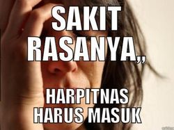 Meme Curhatan Masih Kerja di Hari Kejepit