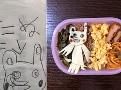 Viral, Coretan Gambar Anak Diubah Ayah Jadi Makanan