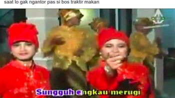 Pas ditraktir buka bersama si bos malah ga masuk. Foto: Facebook Qasidah Memes for All Occasions