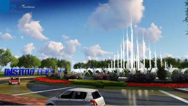 Air Mancur Menari dari Alumni ITS untuk HUT Surabaya ke-725