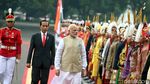 Momen Jokowi Sambut Hangat PM India di Istana