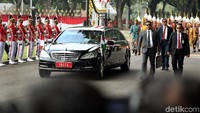 PM India Narendra Modi tiba di Istana Merdeka, Jl Medan Merdeka Utara, Jakarta Pusat, pukul 10.20 WIB.