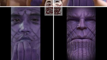 Thanos. (Foto: Facebook/Lowcostcosplay)