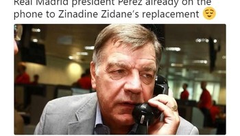 Eh, ternyata Florentino Perez sudah coba menghubungi Sam Allardyce untuk gantiin Zidane. (Foto: Internet