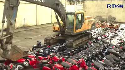 Begini Nasib Mobil dan Motor Selundupan di Filipina