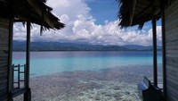 Kurang lebih seperti ini pesona Pulo Cinta Gorontalo saat cuaca sedang bersahabat. Semoga proses renovasi villa yang rusak dapat segera kembali berjalan (titryfrilyani/dTraveler)