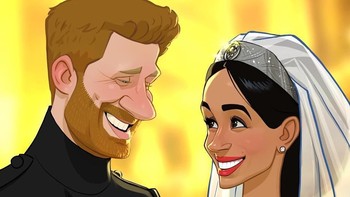Pangeran Harry dan Meghan Markle. Foto: instagram.com/xidingart