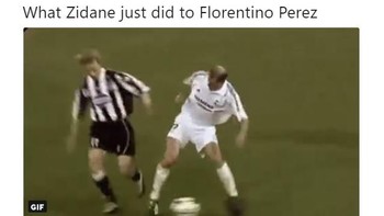 Ibaratnya, Zidane seperti menggocek Presiden Madrid, Florentino Perez. (Foto: Internet)
