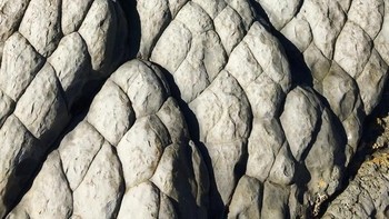 Ini adalah batu besar yang permukaannya tampak seperti kulit sisik naga. (Foto: Brightside)