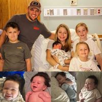 Andrew bersama keluarganya saat kelahiran si adik bayi, Dylan.