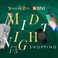 Senayan City menggelar Midnight Shopping Sacred Ramadan 2018 pada 1-3 Juni. Diskon ditawarkan hingga 80% dari 250 toko. Sedangkan parkir gratis bisa dinikmati pada 19:00 hingga 24:00 WIB. Foto: istimewa