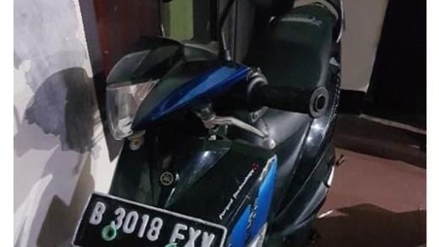 Barang bukti motor yang diamankan polisi.